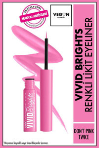 Nyx Vivid Brights Mat Don'T Pink Twice Kalıcı İnce Uçlu Likit Eyeliner