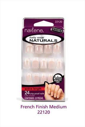 Nailene Daily Wear Naturals 22120 French 24'lü Kare Beyaz Takma Tırnak