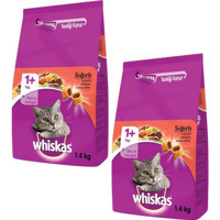 Whiskas Sığır Eti Yetişkin Kuru Kedi Maması 2x1.4 kg