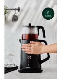 Homend Royaltea Cooltouch 1795H Konuşan Çelik Siyah Çay Makinesi