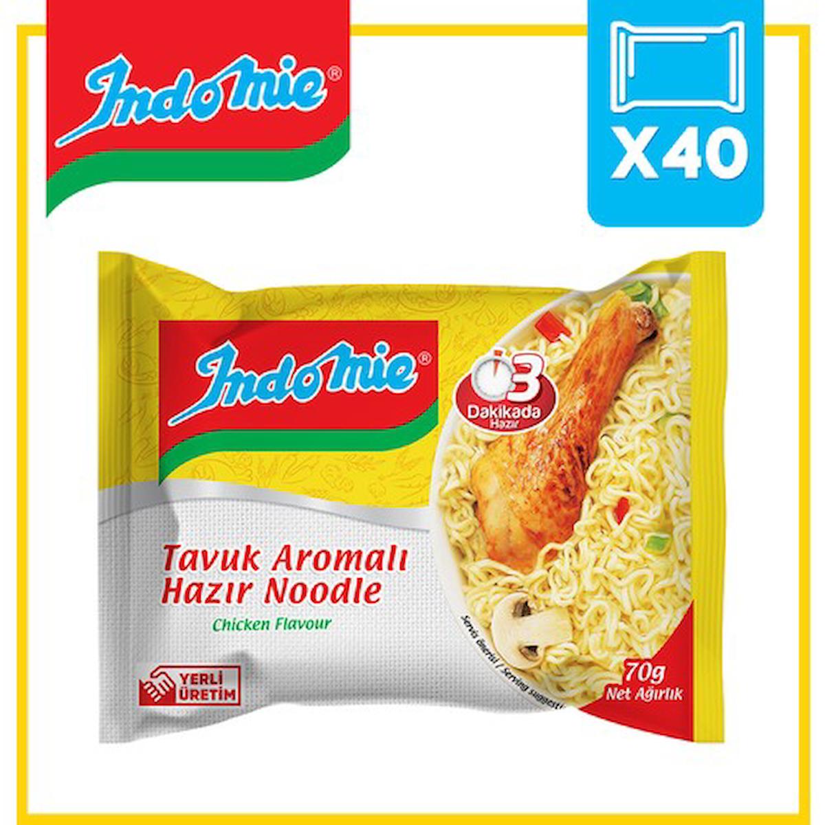 Indomie Tavuk Aromalı Noodle 40x70 gr