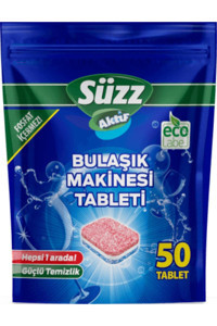 Süzz Aktif Hepsi 1 Arada Tablet Bulaşık Makinesi Deterjanı 50 Adet