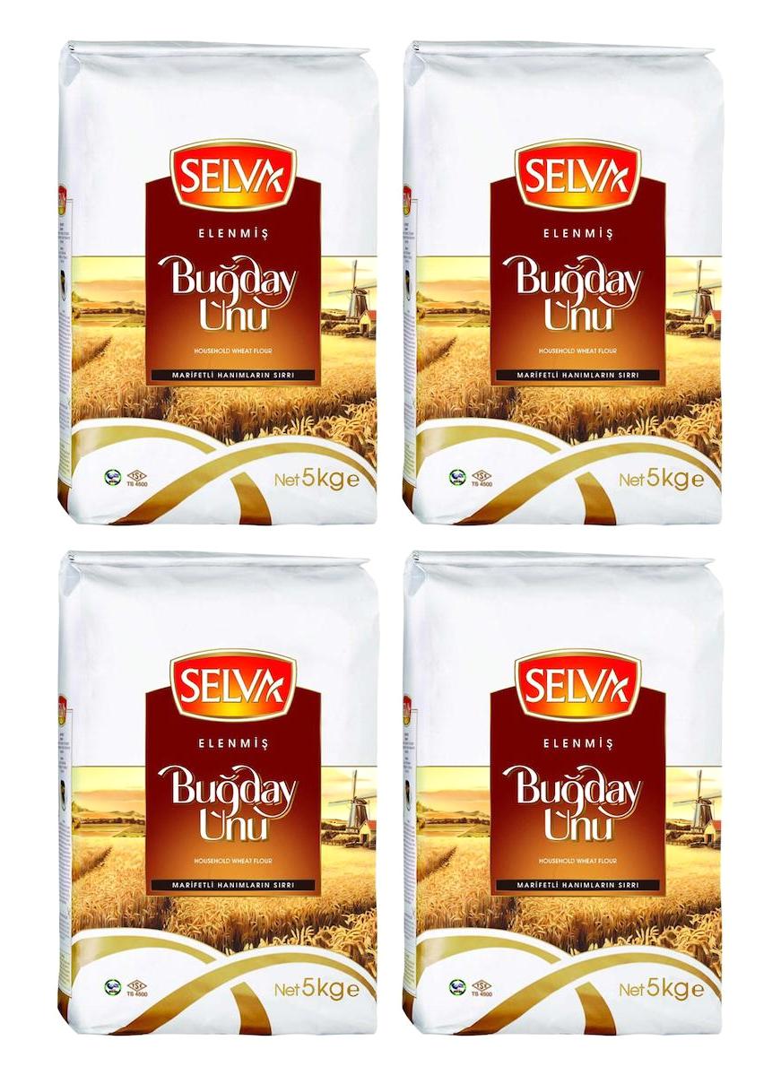 Selva Elenmiş Buğday Unu 4x5 kg