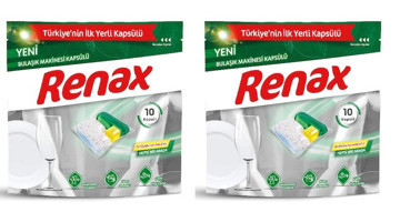 Renax Hepsi 1 Arada Tablet Bulaşık Makinesi Deterjanı 2x10 Adet