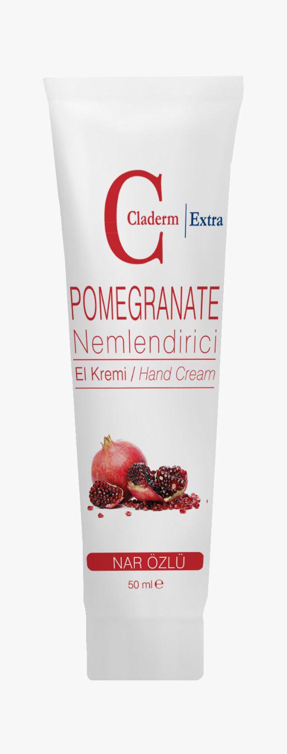 Claderm Nar Özlü Tüm Ciltler İçin Nemlendiricili El Kremi 50 ml