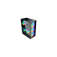 Gameforce GF-8307 RGB Sıvı Soğutmalı 6 Fanlı Siyah Dikey Kullanım Mid Tower Oyuncu Bilgisayar Kasası