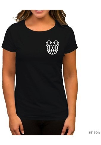 Zepplin Giyim Radiohead Symbol Siyah Kadın T-Shirt L