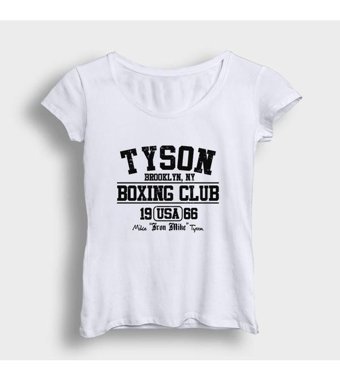 Presmono Kadın Boxing Club Mike Tyson T-Shirt Sarı L