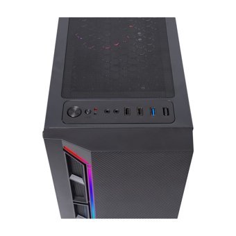 Rampage Victory RGB Mesh Sıvı Soğutmalı 6 Fanlı Siyah Dikey Kullanım Micro ATX Oyuncu Bilgisayar Kasası