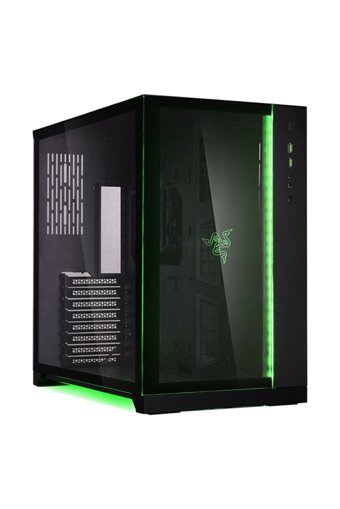 Lian Dynamic Razer Edition Rgb RGB Mesh Sıvı Soğutmalı 3 Fanlı Siyah Dikey Kullanım ATX Oyuncu Bilgisayar Kasası