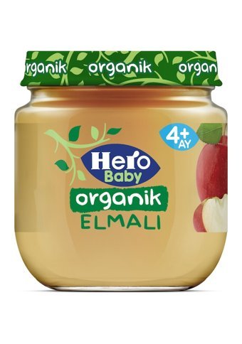 Hero Baby Elmalı Laktozsuz Tahılsız Organik Meyveli Kavanoz Maması 120 gr