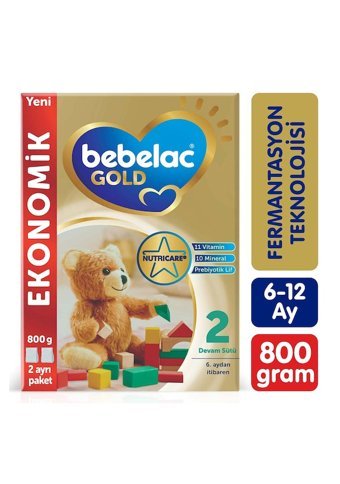 Bebelac Gold Laktozsuz Tahılsız Probiyotikli 2 Numara Devam Sütü 800 gr
