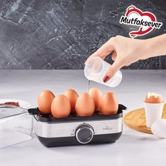 Karaca Mutfaksever 6'lı Plastik Gümüş Yumurta Haşlayıcı