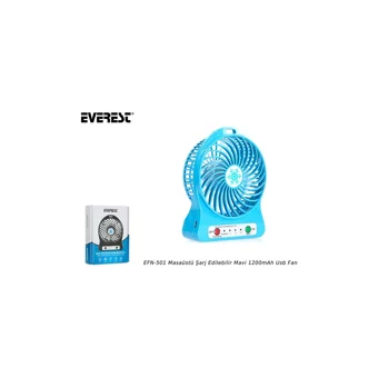 Everest EFN-501 Sessiz 6 inç 3 Kademeli USB Masaüstü Kullanımlı Vantilatör