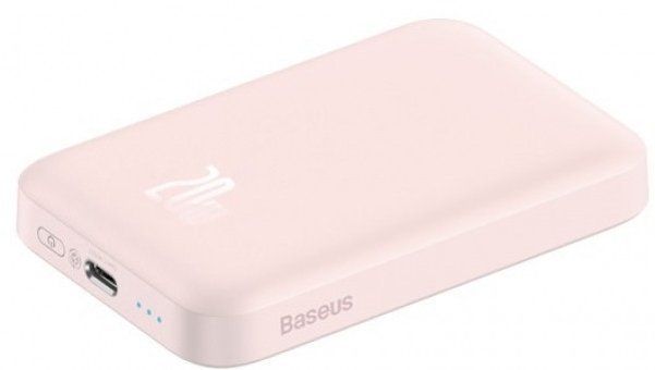 Baseus PPCXW06 6000 mAh Hızlı Şarj USB & Type C Çoklu Kablolu Powerbank Pembe