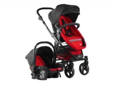 Babyhope BH-3020 Storm Çift Yönlü Katlanabilir 360 Derece Dönen Tam Yatar Travel Sistem Bebek Arabası Kırmızı