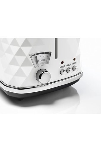Delonghi Brillante CTJ 2103.W 2 Dilim Kırıntı Tepsili Telli Akıllı 900 W İnox Mini Ekmek Kızartma Makinesi