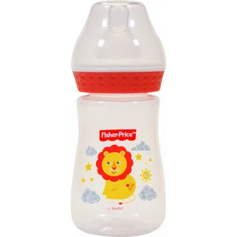 Fisher Price Fbp003 Polipropilen Gaz Yapmayan Antikolik Kulpsuz 6+ Ay Desenli Kırmızı Yuvarlak Uçlu Bebek Biberon 125 ml