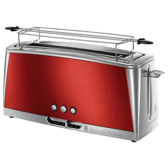 Russell Hobbs 23250-56 Luna 2 Dilim Kırıntı Tepsili Telli 1420 W Kırmızı Mini Ekmek Kızartma Makinesi