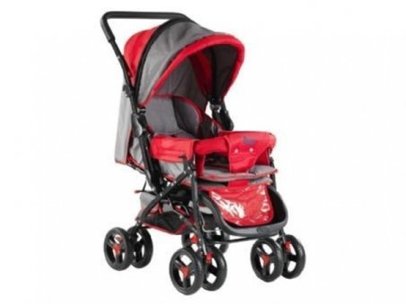 Babyhope 604 Çift Yönlü Katlanabilir 360 Derece Dönen Tam Yatar Puset Bebek Arabası Kırmızı