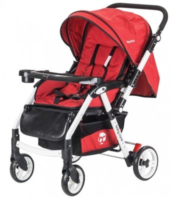 Baby Care BC-612 Baleno Çift Yönlü Katlanabilir 360 Derece Dönen Tam Yatar Kabin Tipi Puset Bebek Arabası Kırmızı