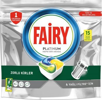 Fairy Platinum Hepsi Bir Arada Tablet Bulaşık Makinesi Deterjanı 15 Adet
