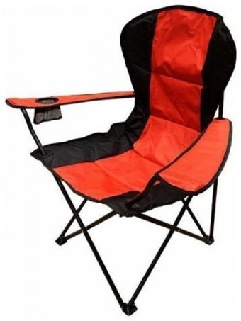 DFT Discovery Premium Katlanır Kolçaklı Çantalı Yetişkin Tekli Kırmızı Kamp Sandalyesi