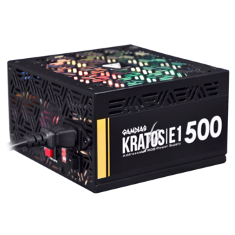 Gamdias Kratos 500 W RGB 80+ Gold Tam Modüler Powersupply