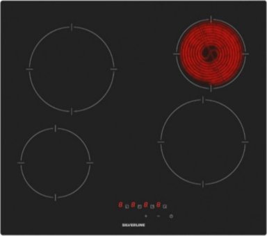 Silverline VC5446B01 Siyah Cam 4 Gözlü Dokunmatik Elektrikli Ankastre Ocak