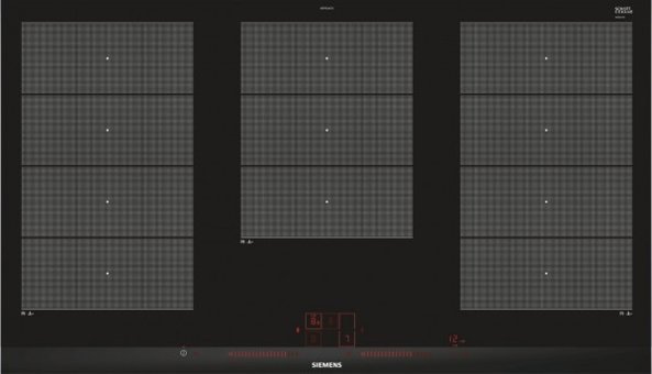 Siemens EX975LXC1E Vitroseramik 5 Gözlü Dokunmatik İndüksiyonlu Ankastre Siyah Ocak