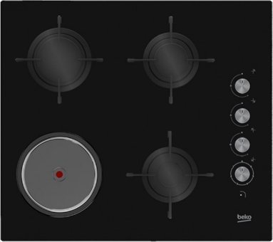 Beko YOCM 64110 DS Siyah Cam 4 Gözlü Gazlı ve Elektrikli Ankastre Ocak
