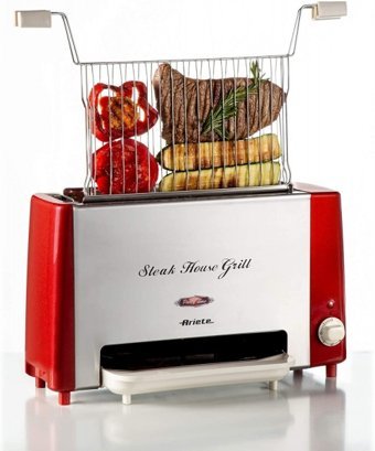 Ariete Master Grill Vertical 730 Tek Hazneli Yağlı Fritöz Kırmızı