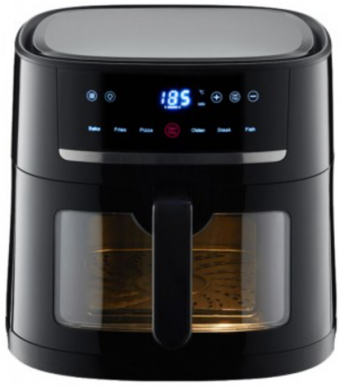 SmartMi Cook Master-M AF- E8002-A Airfryer 8 lt Tek Hazneli Izgara Yapan Led Ekranlı Yağsız Sıcak Hava Fritözü Siyah