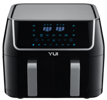 Yui Maxifry M40 Airfryer 10 lt İki Hazneli Led Ekranlı Yağsız Sıcak Hava Fritözü Siyah