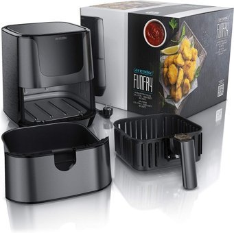 Arendo XXL Airfryer 3.5 lt Tek Hazneli Izgara Yapan Led Ekranlı Sıcak Hava Fritözü Siyah