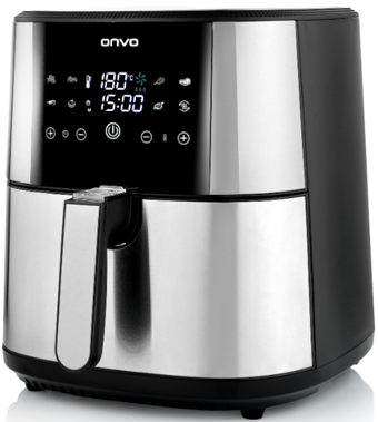 Onvo OVFRY07 Airfryer 8 lt Tek Hazneli Yağsız Sıcak Hava Fritözü Inox