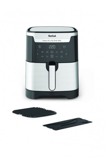 Tefal EY801D15 Airfryer 6.5 lt Tek Hazneli Izgara Yapan Led Ekranlı Yağsız Sıcak Hava Fritözü Gümüş