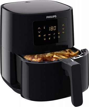 Philips 3000 Series L HD9252/90 Airfryer 4.1 lt Tek Hazneli Izgara Yapan Led Ekranlı Yağsız Sıcak Hava Fritözü Siyah