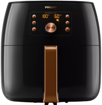 Philips Premium XXL HD9867/90 Airfryer 7.3 lt Tek Hazneli Izgara Yapan Led Ekranlı Yağsız Sıcak Hava Fritözü Siyah