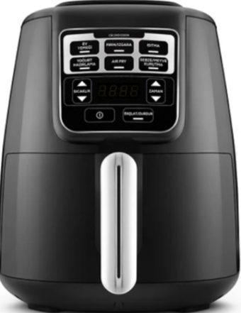 Karaca Air Pro Cook XL 2 in 1 Konuşan Black Chrome (153.03.08.3590) Airfryer 4 lt Tek Hazneli Izgara Yapan Yağsız Sıcak Hava Fritözü Krom