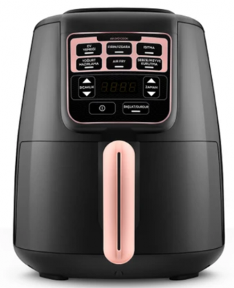 Karaca Air Pro Cook XL 2 in 1 Konuşan (153.03.06.7773) Airfryer 4 lt Tek Hazneli Izgara Yapan Sıcak Hava Fritözü Rosegold