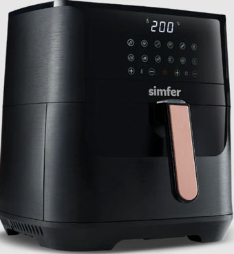 Simfer SK-6704 Smart Airfryer 8 lt Tek Hazneli Yağsız Sıcak Hava Fritözü Siyah