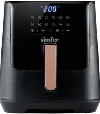 Simfer SK-6704 Smart Airfryer 8 lt Tek Hazneli Yağsız Sıcak Hava Fritözü Siyah