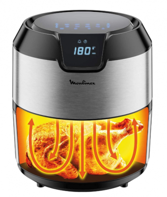 Moulinex EZ401D10 Airfryer Tek Hazneli Yağsız Sıcak Hava Fritözü Gümüş