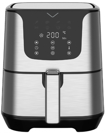 Vestel Lightfry İnox Airf Fyer (20244516) Airfryer 3.5 lt Tek Hazneli Yağsız Sıcak Hava Fritözü Gümüş