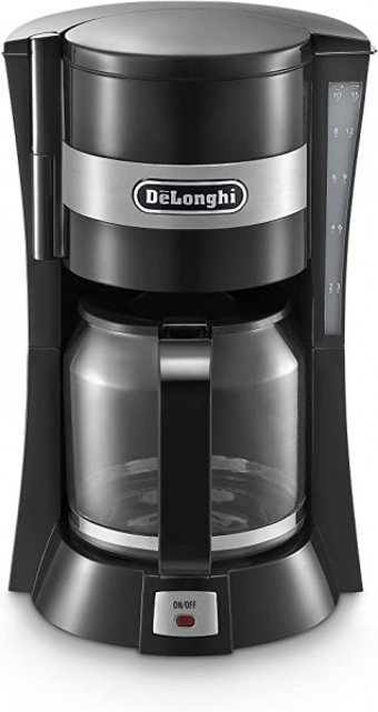 DeLonghi ICM 15210 Filtreli Karaf 1250 ml Hazne Kapasiteli 10 Fincan 900 W Siyah Filtre Kahve Makinesi