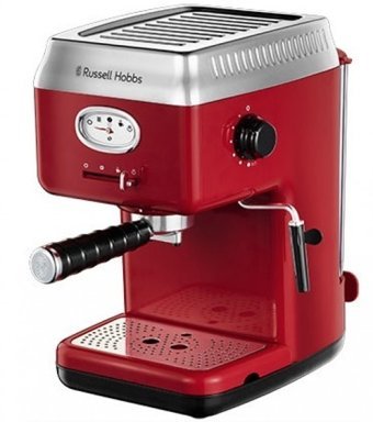 Russell Hobbs Retro Red 28250-56 Zaman Ayarlı Filtreli Fincan 1100 ml Hazne Kapasiteli 15 Fincan Süt Köpürtücülü 1350 W Kırmızı Filtre Kahve Makinesi