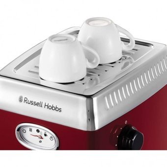 Russell Hobbs Retro Red 28250-56 Zaman Ayarlı Filtreli Fincan 1100 ml Hazne Kapasiteli 15 Fincan Süt Köpürtücülü 1350 W Kırmızı Filtre Kahve Makinesi