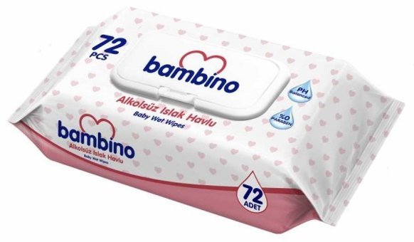 Bambino Baby Antibakteriyel 72 Yaprak Islak Mendil