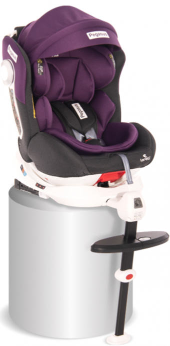 Lorelli Pegasus Isofix 360 Derece Dönen Yatabilen Yükseklik Ayarlı Sürüş Yönü Oto Koltuğu Mor